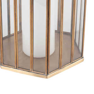 Latest Design Brass and <b>Glass</b> <b>Hurricane</b> Candle Holder with Thin Brass Rim Handmade Modern Christmas Decor for Events - Product Image 5