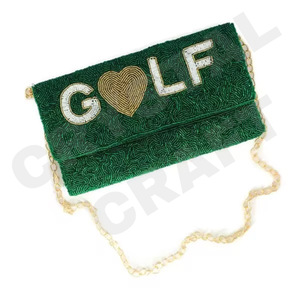 Golf Custom Beaded Party Clutch Bolso de noche Diseñador Señoras Bolsos de hombro Monederos y bolsos de lujo Fiestas - Product Image 1
