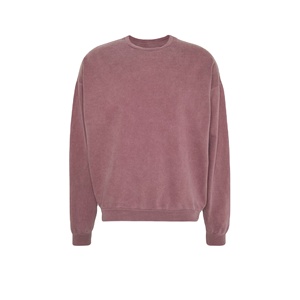 เสื้อสเวตเชิ้ตผู้ชายพรีเมียมทรงปกติ ผ้าฝ้ายฟลีซ 440 GSM คอกลม ดีไซน์หรูหรา ระบายอากาศได้ดี เป็นมิตรต่อสิ่งแวดล้อม แบบสวมหัว สั่งผลิตได้ตามแบบ OEM - Product Image 6