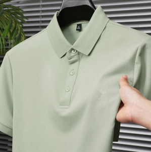เสื้อยืดโปโลสำหรับผู้ชายเสื้อเชิ๊ตโปโลดีไซน์เนอร์สำหรับผู้ชายพิมพ์ลายลำลองแบบหรูหราผ้าสองชั้นออกแบบโลโก้ได้ตามต้องการ - Product Image 1