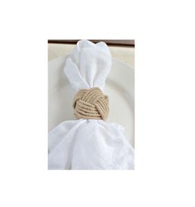 Vente en gros pas cher Anneau de serviette en rotin avec strass boucle de serviette pour décor de serviette de mariage - Product Image 1