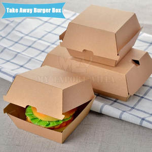 Caja de hamburguesas corrugada Logotipo personalizado y caja de hamburguesas de tamaño para venta en línea - Product Image 4