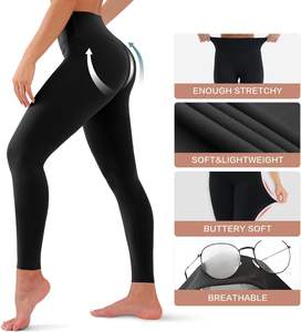 Leggings de yoga sans couture taille haute pour femmes avec poche Design d'été décontracté grande taille en gros en vrac - Product Image 4