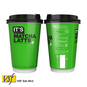 Aik Cheong Coffee IT'S Matcha Latte Nata De Coco Tasse à emporter 72g x 12 tasses Fabriqué en Malaisie Certifié Halal - Product Image 1