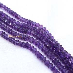 Excellente qualité du fabricant 4.5mm améthyste Rondelle facettes guérison perles de pierres précieuses 5 lignes pierres précieuses naturelles en vrac GIA - Product Image 2