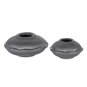 Burnt Grey Decorative Metal Flower <b>Vase</b> Luxury Decorative Hammered <b>Table</b> <b>Vases</b> For Nordic Home Decoration - Product Image 1