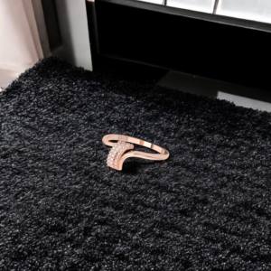 ชุดง่ามเพชรทรงกลมโมอิส E-F/VVS-VS เพชร0.11กะรัตทำด้วยเงิน - Product Image 3