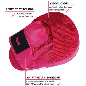Vente en gros Meilleure qualité Focus Pad pour Speed Target Poinçonnage Vêtements de boxe en cuir de haute qualité - Product Image 4