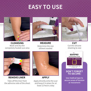 Feuilles de silicone de qualité médicale BSHIPRO au collagène et vitamine E pour la réduction rapide des cicatrices de césarienne, des brûlures, des marques d'acné et des chéloïdes - Product Image 2