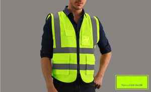 เสื้อกั๊กนิรภัยสำหรับใส่วิ่งเสื้อกั๊กมีซิปสะท้อนแสงเสื้อแจ็กเก็ตนิรภัยแบบตาข่ายสะท้อนแสงโลโก้ออกแบบได้ตามต้องการ - Product Image 2