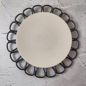 <b>Black</b> Flower Rattan <b>Placemat</b> Boho Hanging Wall Decoration Rattan Charger Plates Wedding Table Decoration - Product Image 4