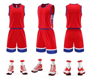 Ensemble de maillots de basket-ball pour hommes, personnalisés, confortables, à séchage rapide, en stock, design, uniforme de basket-ball - Product Image 2