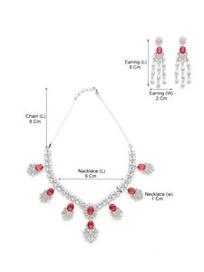 Elegant Bridal AD <b>Necklace</b> Set for Women With <b>Matching</b> <b>Earrings</b> Available at Export Prices from India - Product Image 6