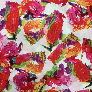 ผ้าป๊อปลินคอตตอนสไตล์วินเทจพิมพ์ลายแอบสแตรกวาดสีน้ำมันสำหรับทำชุดผ้าฝ้ายผ้าปอปลินแบบพรีเมี่ยม - Product Image 5