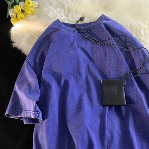 Camiseta Vintage personalizada de 250g, camiseta de gran tamaño para hombre, camiseta con lavado ácido, ropa de calle con estampado Dtg, camiseta con lavado ácido - Product Image 5