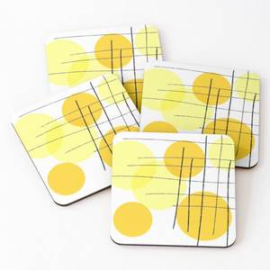 Vente chaude 2024 892 Bois de manguier/Bois d'acacia sur imprimé Sous-verres de service de thé 4 pièces Ensemble de ronds de serviette - Product Image 6