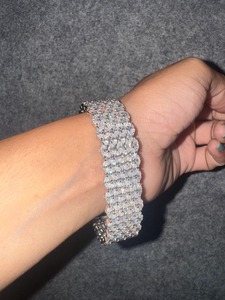 925 argent Sterling brillant Marquise coupe VVS Moissanite diamant 18MM luxe chrétien unisexe cadeau Bracelet - Product Image 4