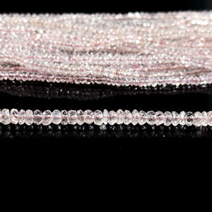 Cuentas Redondas Facetadas de Cuarzo Rosa Natural para la Fabricación de Joyas, Cuentas Sueltas de Piedras Preciosas de Cuarzo Rosa de Fabricante Indio - Product Image 1