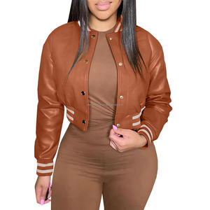 Chaqueta de Béisbol para Mujer, Chaqueta Universitaria de Manga Larga, Calidad Premium, Chaqueta Letterman de Satén para Mujer, Superventas - Product Image 1