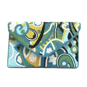Sac à bandoulière fait à la main élégant perlé multicolore brodé avec une belle touche fantaisie pour un look à la mode de qualité de l'Inde - Product Image 2