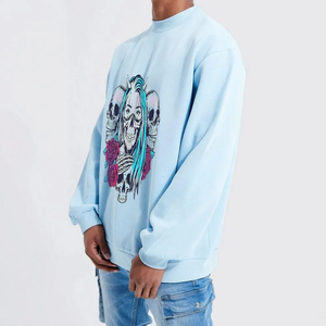 Sweat-shirt d'hiver unisexe surdimensionné en molleton 100 % coton, brodé, style streetwear, grande taille, collection 2025 - Product Image 4