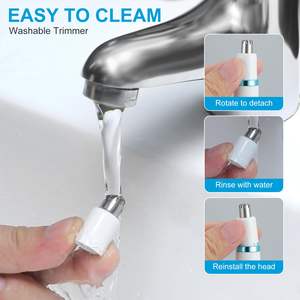 Tondeuse compacte portable pour poils du nez et des oreilles pour femmes, polyvalente, étanche, facile à nettoyer, fonctionne sur piles, pour la maison et la voiture, en plastique - Product Image 3