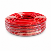 Tuyau plat enroulable KHi 1 pouce en caoutchouc/PVC rouge 25 mm haute pression 30 m/50 m, installation facile pour évacuation d'eau, irrigation, lutte contre l'incendie