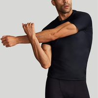 Capa Base de compresión térmica Slim Muscle manga corta Shapewear hombres Body Shaper camisa adelgazante Chaleco de barriga