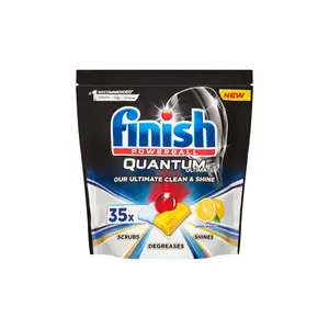 Finish Powerball Quantum Todo en 1 Lemon Sparkle 35 Caps para Frescura