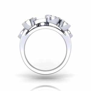 Bague de fiançailles unique en or massif 14 carats sertie de diamants de laboratoire, bague d'anniversaire de mariage, bijoux fins décontractés, cadeau pour femme, argent - Product Image 2