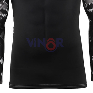 OEM ODM Services Hombres Slim Fit Rash Guard Manga larga Transpirable Spandex Material de poliéster Tamaño adulto Anti-UV en venta - Product Image 5