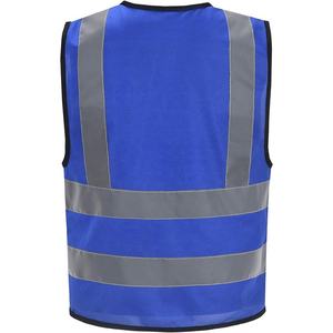 Chaleco de Seguridad Reflectante Azul de Alta Calidad para Construcción, Personalizable con Logotipo, con Luz LED para Tráfico de Construcción - Product Image 3