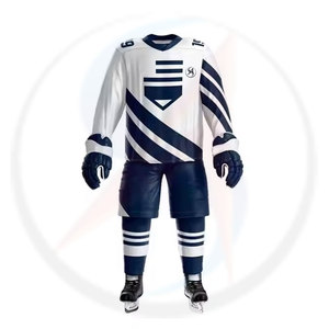 Maillots et pantalons de hockey sur glace personnalisés, uniformes d'équipe sublimés pour adultes et jeunes joueurs - Product Image 1
