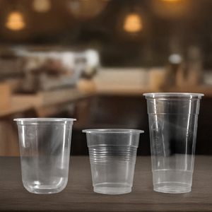 Quang Quan 95mm Vasos de plástico desechables Tamaños 16/20/24oz Material PET/PP transparente de una sola pared para servir bebidas frías Té de la leche - Product Image 4