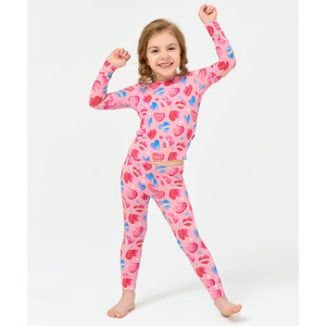 ชุดนอนเด็กผู้หญิง 2T-6Y เสื้อและกางเกงเข้ารูป ผ้าถักลำลองสำหรับฤดูใบไม้ผลิ - Product Image 4