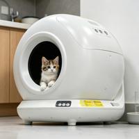 Bac à litière pour chat automatique intelligent à nettoyage automatique avec contrôle des odeurs et grande capacité