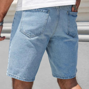 กางเกงขาสั้นผ้าเดนิมสำหรับผู้ชายกางเกงขาสั้นผ้าคอตตอนพิมพ์ลายโลโก้แฟชั่นแบบลำลองของผู้ชาย - Product Image 6