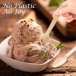 Cheap High Quality Compostable Birchwood 155mm Disposable <b>Spoons</b> Eco-Friendly Recyclable Party Use <b>Coffee</b> Yogurt Takeout Food - Product Image 5