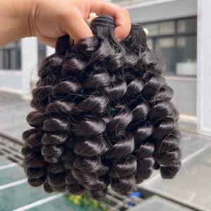 ผมต่อจากผมมนุษย์ชาวเวียดนามทอดิบสีส้มหยิกพร้อมฝาปิดสองชั้น - Product Image 6