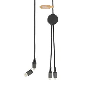 Cable USB Ecológico 4 en 1 Reciclado, Gadget Promocional Sostenible - Product Image 4
