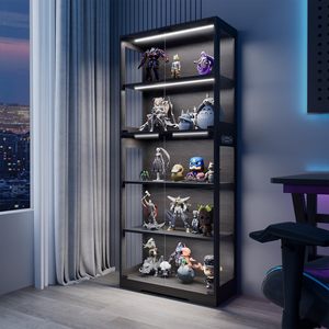 Vitrine en bois et verre avec étagères en bois, <span class=keywords><strong>meuble</strong></span> de salon pour collection, mobilier de salon DR563 - Product Image 2