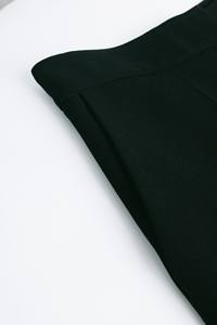 กางเกงขากว้างสีดำหรูหราของผู้หญิงกางเกงและกางเกงผ้าโพลีเอสเตอร์40% มีกระเป๋า60% อะซิเตท - Product Image 3