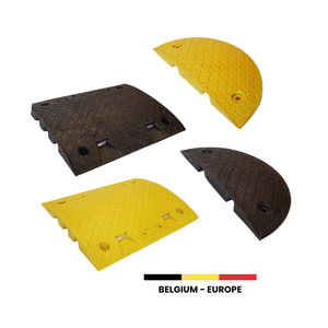 Bosses de vitesse en caoutchouc noir jaune recyclé unité de contrôle de vitesse de route 170 à 300 tonnes 4 chats yeux véhicule de circulation PVC - Product Image 1