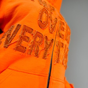 Custom logo Men Distressed patches Ful <b>zip</b> <b>up</b> <b>Hoodies</b> Trendy <b>Graphic</b> Design Streetwear Cotton Zipper Men <b>Hoodies</b> OEM - Product Image 4