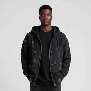 Sudadera con capucha Fabricantes Personalizado French Terry 100% algodón Oversized Vintage Acid Wash Ripped Sudadera con capucha desgastada - Product Image 6