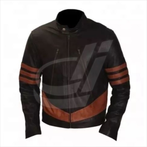 Nueva chaqueta de cuero de piel de oveja para hombre a la moda, Abrigo acolchado para motocicleta con relleno de algodón transpirable - Product Image 5