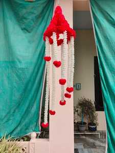 Guirlande de jasmin blanc fleur artificielle Gajra fleur fête de mariage décoration de la maison Mandap décor fête toile de fond-Nikah mogra - Product Image 5