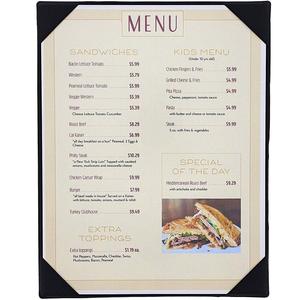 Black <b>Plastic</b> Restaurant Menu Holder Tabletop Menu Card Display Folder for Cafe Fastfood Hotel Dining - Product Image 2