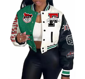 Chaqueta Varsity Personalizada con Parches para Mujer, Diseño All Star Fearless, Ropa Urbana - Product Image 1