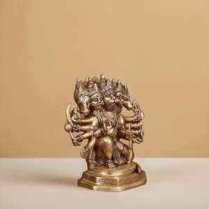 Statue de seigneur Hanuman en laiton pour les fêtes de mariage et de Diwali - Product Image 1